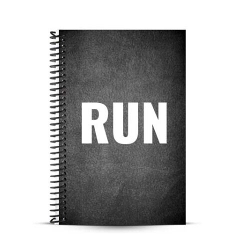 Run journal cover on white background