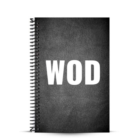 wod journal for crossfit athletes on white background