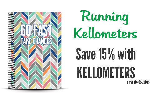 Running Kellometers custom running planner and journal coupon