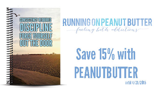 Running on Peanut Butter custom run tracker and journal coupon