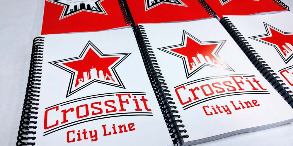 CrossFit City Line Red and White Journal with Red logo